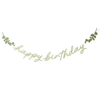Botanical 'Happy Birthday' Party Banner, 2 of 3