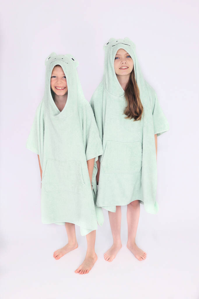 Frog Children's Hooded Towel Poncho, 1 of 11
