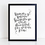 Braver Than You Believe Calligraphy Print, thumbnail 3 of 3