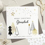 Personalised Grandparent Scandi Foiled Christmas Card, thumbnail 2 of 4