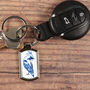 Blue And White Lovebird Millefiori Keyring, thumbnail 4 of 9