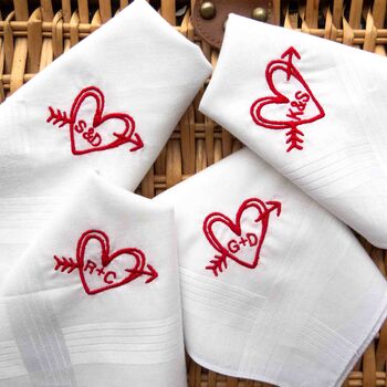 Personalised Valentines Cotton Handkerchief Token Gift, 2 of 5