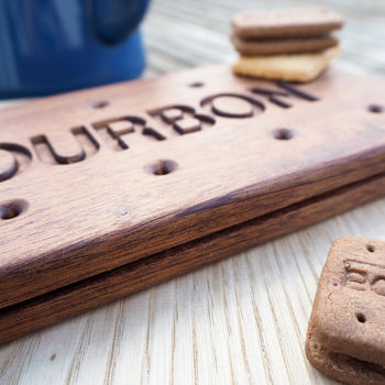 Personalised Bourbon Biscuit Wooden Coaster, 3 of 6