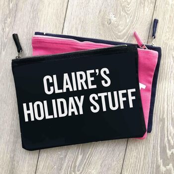 Personalised Text Zipper Pouch, 2 of 11