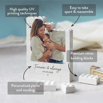 Personalised New Baby Photo Block For New Parents, 5 of 10