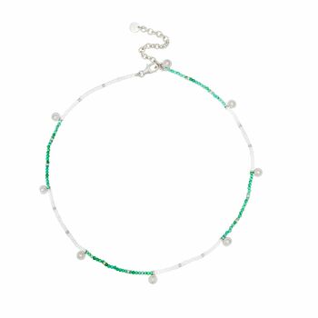 Pearl And Turquoise Bead Coin Choker, 8 of 12