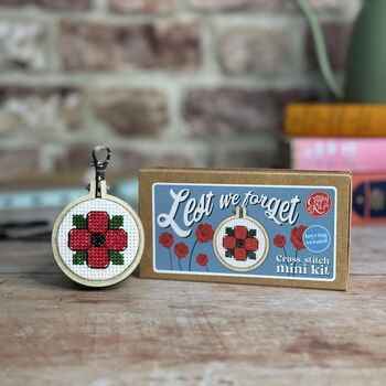 Lest We Forget Mini Matchbox Cross Stitch Kit, 2 of 5