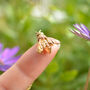 Solid 9ct Gold Honey Bee Pendant, thumbnail 2 of 10