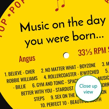 25th Birthday Print Music Day You Were Born Record 1999, 3 of 12
