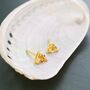 Sterling Silver Genuine Yellow Citrine Crystal Stud Earrings, thumbnail 6 of 12