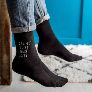 Personalised Lucky Work Socks By Solesmith