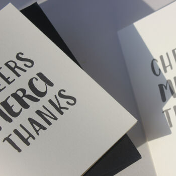 Thank You, Merci, Cheers Card, 6 of 8