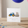 Personalised Tractor Keepsake Birthday Card, thumbnail 1 of 3