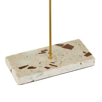 Terrazzo And Gold Tone Triple Jewellery Stand, 5 of 5