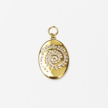 Salacia Oval Charm 12ct Gold Plated, 2 of 3