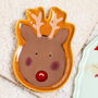 Set Of Two Ceramic Santa And Reindeer Treat Plates, thumbnail 5 of 6