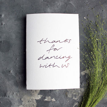 'Thanks For Dancing With Us' Thank You Card, 2 of 3