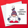 Personalised Scandi Gonk Christmas Card, thumbnail 2 of 2