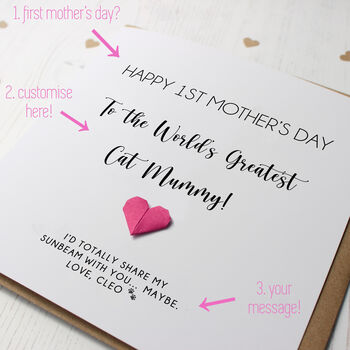 Cat Mum Personalised Mother's Day Card, 3 of 5