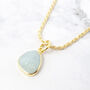 Statement Aquamarine March Birthstone Rope Necklace, thumbnail 1 of 4