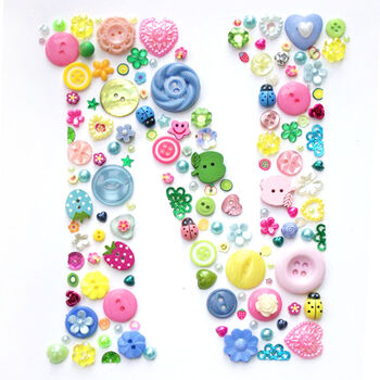 Personalised Girl Button Letter, 7 of 8