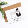 Mr And Mrs Personalised Cat Wedding Card, thumbnail 1 of 3