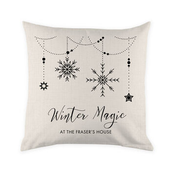 Personalised Winter Magic Cushion Cover, 3 of 5