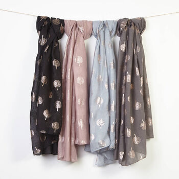 Metallic Gold Mulberry Tree Of Life Scarf, 2 of 10