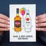 Funny Rum Birthday Card, thumbnail 1 of 4