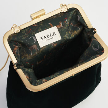 Into The Woods Green Clutch Bag, 8 of 8