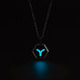 Aries Zodiac Glowing Pendant Necklace With Uv Keyring Torch, thumbnail 11 of 12