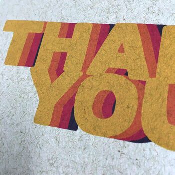 Set Of 12 Colourful Retro Thank You Postcard Note Cards, 7 of 8
