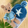 Baby Toy Gift Set Blue Teddy And Star Hat, thumbnail 1 of 2