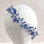 Royal Blue Crystal Hair Vine, thumbnail 5 of 6