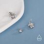 Sterling Silver Turtle Screw Back Earrings, thumbnail 4 of 11