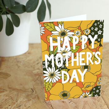 Vintage Floral Design Mother's Day Card, 4 of 4