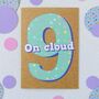 Ninth Birthday Card | On Cloud Nine, thumbnail 2 of 3