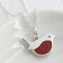 Memorial Ashes Silver Robin Pendant, thumbnail 1 of 7