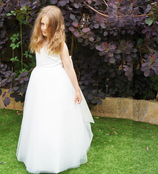 Narnia In White Flower Girl Dress, 3 of 11