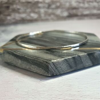Hammered Silver Bangle, 3 of 5