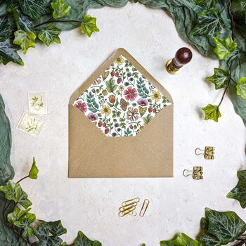 Folk Florals Evening Invitations And Envelopes, 6 of 9