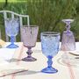 Luxury Footed Glass Wine Goblets, thumbnail 1 of 3