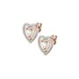 Emily And Ophelia Cubic Zirconia Heart Stud Earrings, thumbnail 3 of 4