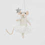 Fairy Mouse With Star Wand Felt Hanging Decoration, thumbnail 3 of 3