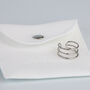Sterling Silver Simple Triple Band Adjustable Ring, thumbnail 6 of 6