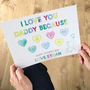 Personalised Children’s Colour In I Love Daddy Print, thumbnail 2 of 11