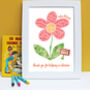 Personalised 'Class Flower' Teacher Thank You Print, thumbnail 2 of 7