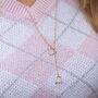 Personalised Stirrup Necklace, Silver, Gold Or Rose Gold, thumbnail 7 of 12
