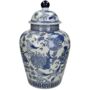 Chinoiserie Ginger Jar Pot And Vaals White Blue Porcelain, thumbnail 1 of 7