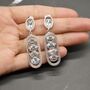 Blue Topaz Silver Drop Earrings, thumbnail 3 of 10